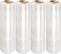 PackageZoom 8 Rolls 15" x 1500 Ft Stretch Wrap Heavy Duty, 55 Gauge High Performance Stretch Film Replaces 80 Gauge Low Films, Clear Hand Stretch Wrap