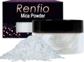 Renfio 100g Mica Powder Pigment, Metallic Natural Dye Mineral Pearl Shimmer Epoxy Resin Dye for Painting Soap Making Slime Bath Bombs 3.5 Oz - Pearl Blue