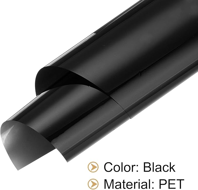 MECCANIXITY 50 Sheets Heat Reactive Foil, 20x29cm Black Foil Transfer Sheets Toner Reactive Foil Transfer Foil Sheets Hot Foil Stamping Paper for Crafts DIY Cardmaking Album Decoration