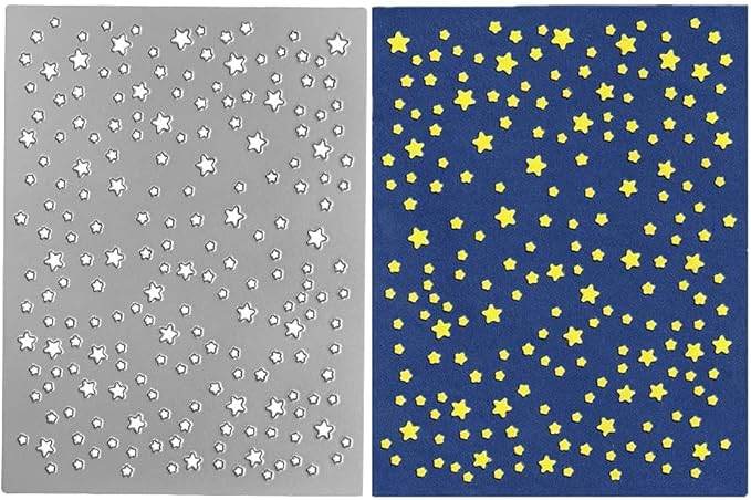 Stars Background Cutting Dies,Five Pointed Stars Die Cuts Metal Embossing Stencils Template Mould for Card Scrapbooking and DIY Craft Album Paper Card Decor