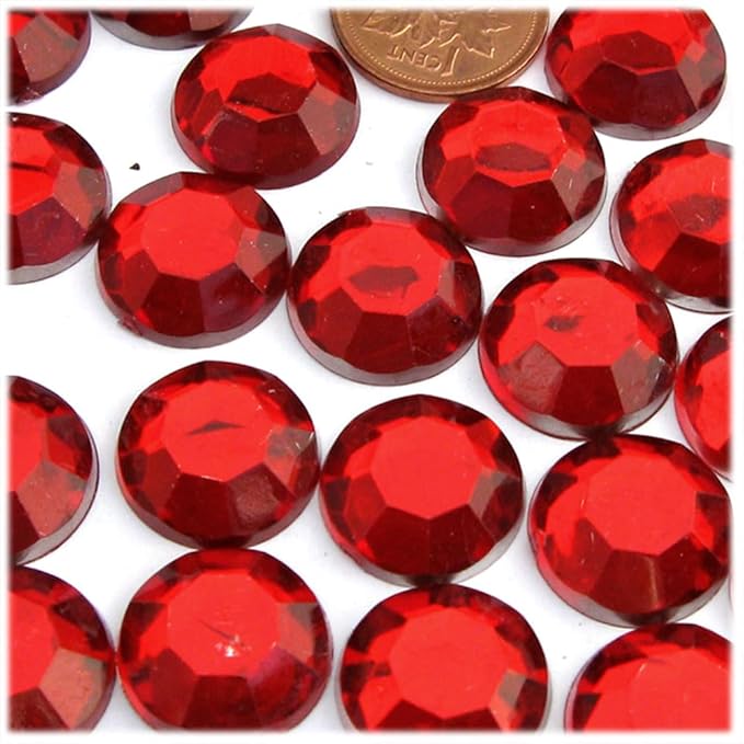 The Crafts Outlet 72pc Rhinestones Round 20mm - Flatback Beer Brown