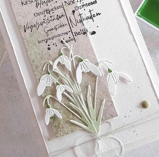 Lapoo Metal Cutting Die for Scrapbooking, 3D Backgrounds Frame New Cutting Dies DIY Album Card Making Decor Paper Craft Metal Die Cuts Party Wedding Decorations (Herbal A 2.8 x 2.5 in)