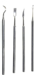 CYNAMED 4 Pc Stainless Steel Spatula Wax & Clay Sculpting Tool Set - Unique Set of 4
