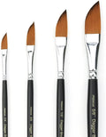 Dagger Striper Brush Set - 4 PCS Premium Watercolor Pinstriping Brushes Set with Korean Nylon Hair for Detail, Fine Lines, Acrylic, Ink, Gouache