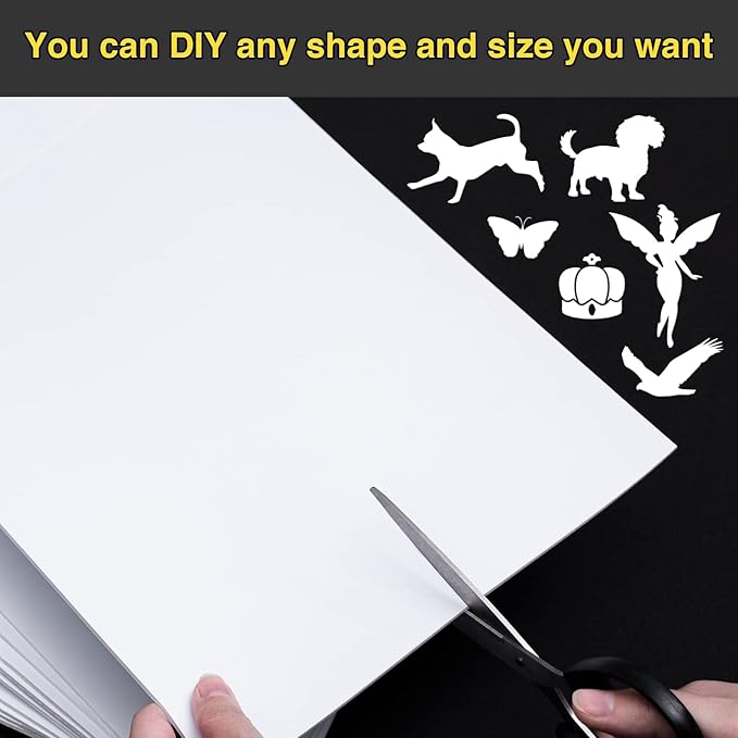 MEARCOOH 20-Pack Self Adhesive Foam Sheets, White 2mm Sticky Eva Foam Paper 6x9 Inch for 3D Crafts Cardmaking Classroom Scrapbooking