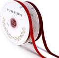 Red Velvet Ribbon 3/8'' 2 Rolls Total 30 Yards, Use for Gift Wrapping, Christmas Tree, Wreath Decoration, DIY Crafts (Burgundy, Dark Red)