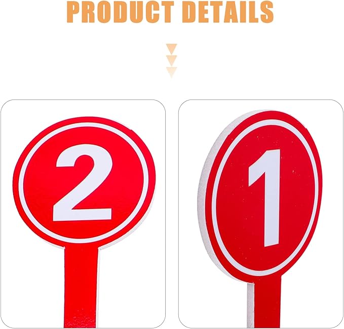 10pcs Handheld Score Paddles Foam Number Scoreboards 1-10 Voting Scoreboards for Sport Competition Classroom Voting and Answers