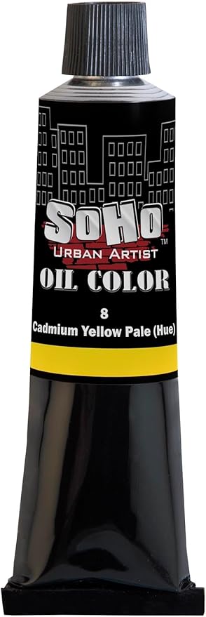 Soho Urban Artist Oil Paint - Cadmium Yellow Pale Hue, 170 ml Tube - Best Valued Oil Colors for Painting, Excellent Pigment Load