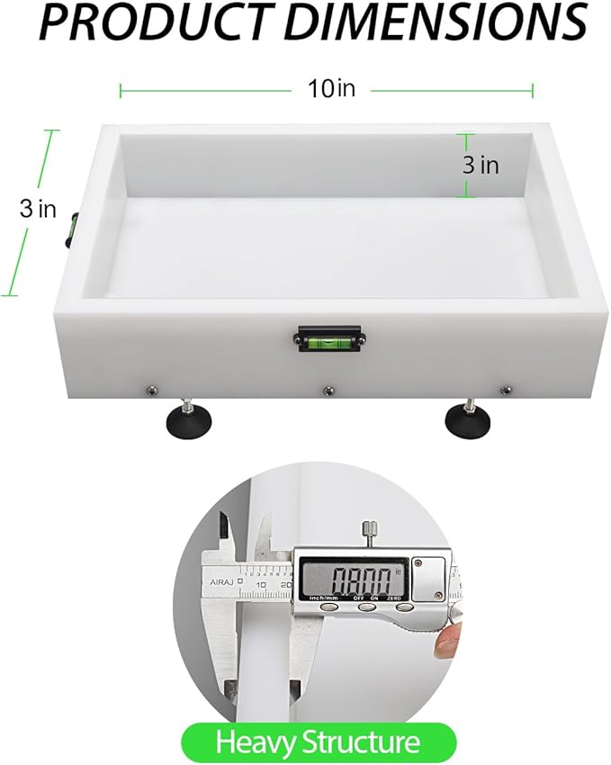 Large Reusable Epoxy Resin Mold 10×3×3 Adjustable Clamping System – Ideal Resin Molds for Coffee Tables, Trays, Cutting Boards & DIY Projects