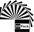 HTVRONT White & Black Heat Transfer Vinyl Bundle: 20 Pack 12" x 10" Heat Transfer Vinyl for T-Shirt, Cricut, Silhouette Cameo or Heat Press Machine