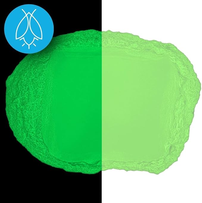 Glow in The Dark Pigment Powder - Neutral and Fluorescent Color for Art Painting, Fine Art, Nail Art Paint, and DIY Crafts - Long Lasting, 10+ Color Options - Fluorescent Green - (12 Grams/ .42oz)