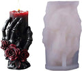 Skull Hand Ghost Cylinder Molds Silicone Wave Spiral Candle Mold - Silicone Resin Casting Molds for Candle & Resin & Soap Craft Supplies