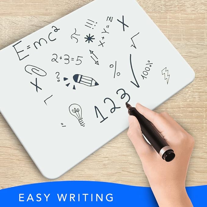 Small White Board, 9 x 12 Dry Erase Board, 2 Mini Double Sided Portable Whiteboards, Lapboard, Small Dry Erase Board for Kids, Office and Classroom