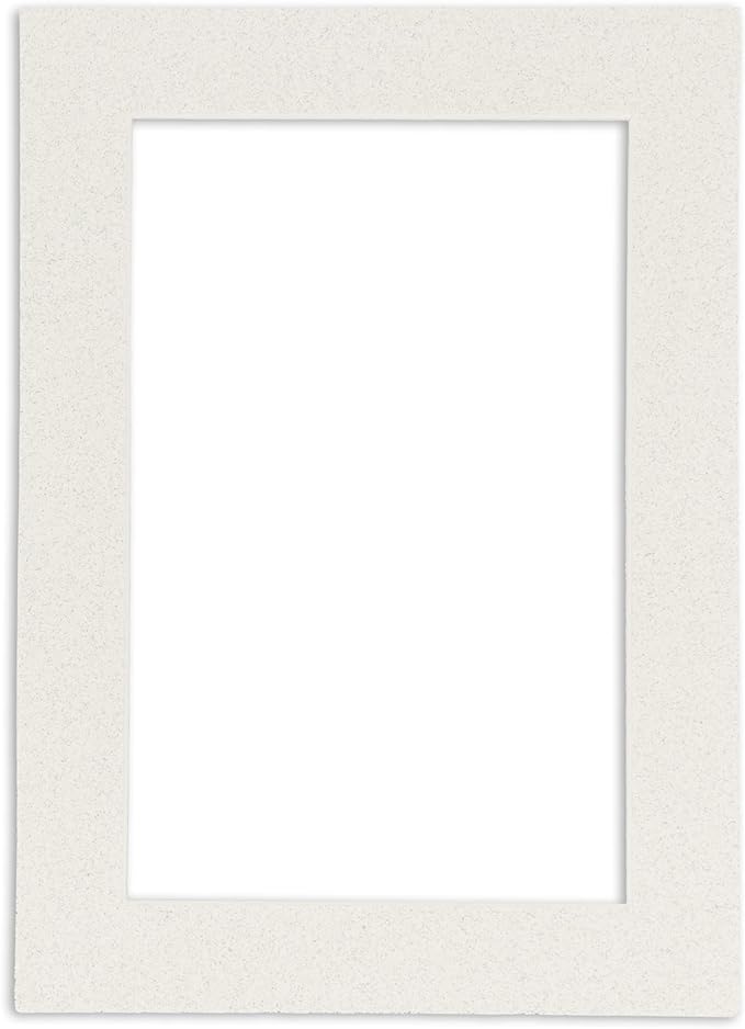 Poster Palooza Pack of TEN 8x10 Mats Bevel Cut for 6x8 Photos - Acid Free Oyster Shell White Precut Matboards For Pictures, Photos, Framing - 4-ply Thickness