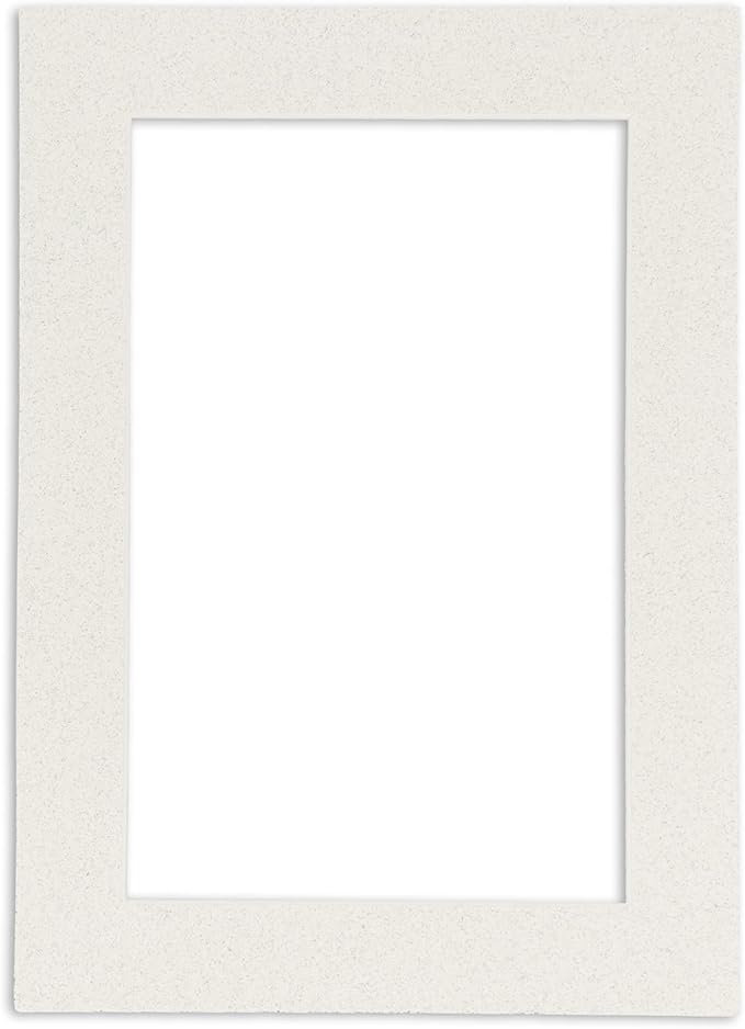 Pack of 25 Acid Free 8.5x11 Mats Bevel Cut for 7x9 Photos - Oyster Shell White Precut Matboards With Backing Boards and Clear Photo Mat Bags For Pictures, Photos, Framing - 4-ply Thickness