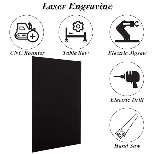 CYEAH 3 Pcs Anodized Aluminum Sheets Metal, 11.8 x 7.8 inch Metal Plates Engraving Blanks, 1 mm Thin Black Aluminum Plates Engraving Blanks for Laser Engraving, Crafting, Decoration