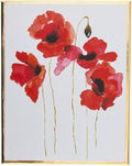 Graphique Watercolor Flowers Greeting Cards | 20 Pack | All Occasion Blank Note Cards with Envelopes | 4 Assorted Floral Designs with Gold Foil Borders | Boxed Set for Personalized Notes | 4.25" x 6"