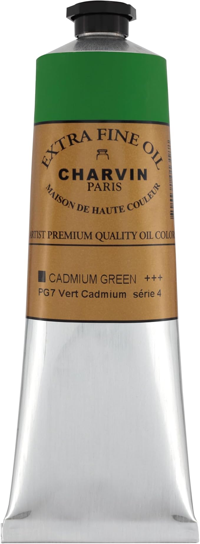 Charvin Extra Fine Oil Paint, Cadmium Green 150 ml - Triple-Milled, Rich Texture, Poppy Oil-Based, Light-Fast, Handmade, Archival Quality