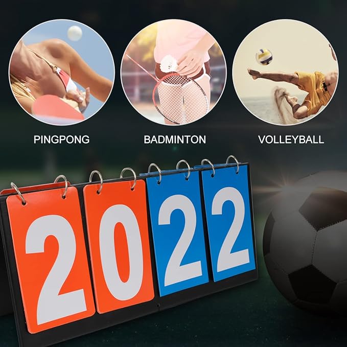 Portable Table Top Scoreboard Flipper, Multi Sports Score Flip Scoreboard Score Keeper