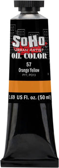 Soho Urban Artist Oil Paint - Orange Yellow, 50 ml Tube - Best Valued Oil Colors for Painting, Excellent Pigment Load
