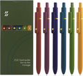 Gel Pens, 6 Pcs Black Ink Pens for Women, 0.5mm Fine Point Smooth Writing Pens, High-End Series Retractable Pens for Journaling Note Taking (6 Pcs Gold Vintage)