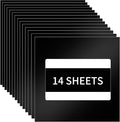 HTVRONT Permanent Vinyl, 14 Pack Matte Black Vinyl for Cutting Machine- 12 ” x 12 ” Black Permanent Adhesive Vinyl Sheets for Craft Projects
