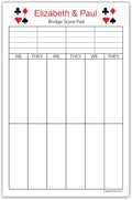 Personalized Bridge Score Pad - 5.5 x 8.5 inch, 50 Sheets Notepad Tally