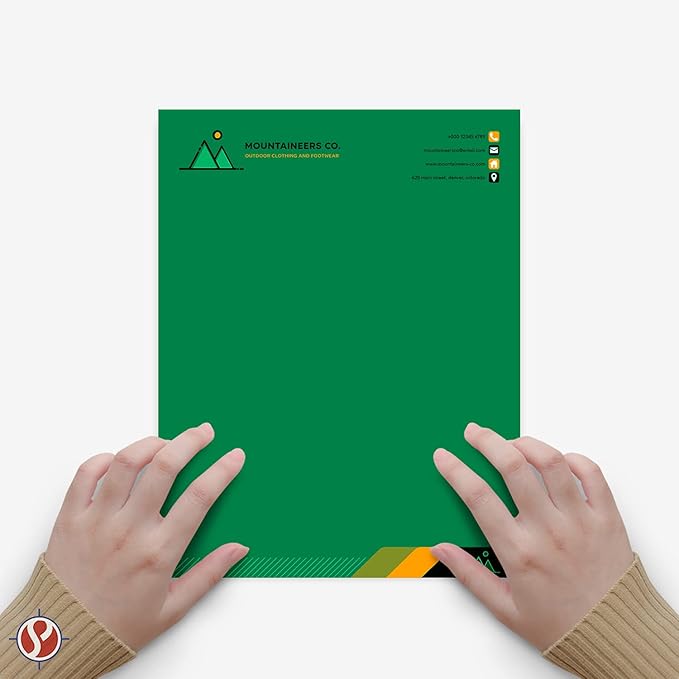 8.5 x 11" Green Color Paper Smooth, for School, Office & Home Supplies, Holiday Crafting, Arts & Crafts | Acid & Lignin Free | Regular 20lb Paper - 100 Sheets