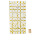 HONEYSEW Quilting Templates Acrylic Sewing Ruler with Non-Slip Rings for Quilting and Sewing Fabric Cutting Angles Rectangle Ruler (6"x12")