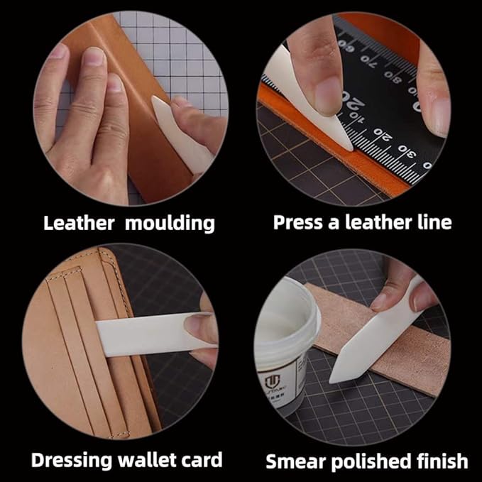 WUTA 100% Genuine Bone Folders Creaser Crafts Scoring Folding Creasing Origami Paper Creaser Crafting Tool for DIY Handmade Burnishing Bookbinding (1 Pack Arc Shape)