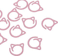 PATIKIL Cat Crochet Stitch Markers, 12 Pack Stitch Marker for Knitting Crocheting Supplies Cute Metal Spiral Knit Clip Ring Counters for Crochet Yarn DIY Crafts, Dusty Pink