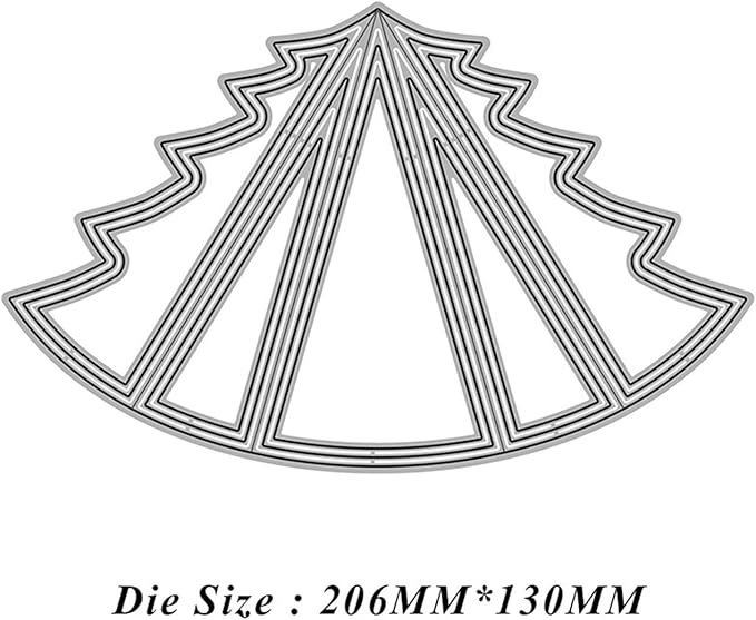 Mvchifay Cutting Dies for Card Making Metal Die-Cuts Scrapbooking Tool Hollow Frame DIY Craft Punch Template Embossing for Paper Album Decor (1-Tree Frame 20.6x13cm)
