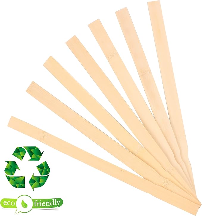 Wooden Paint Stir Sticks - 14 Inch REWISS Paint Sticks Wood Stirrers Paddles Resin or Wooden Craft Sticks, Garden and Library Markers(Pack of 50)