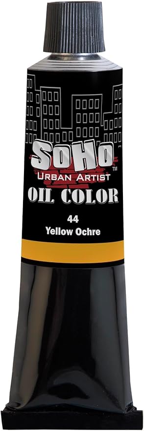 Soho Urban Artist Oil Paint - Yellow Ochre, 170 ml Tube - Best Valued Oil Colors for Painting, Excellent Pigment Load
