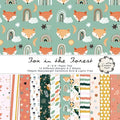 Woodland Animal Print Scrapbook Paper Pad, 6x6 inches, 24 Sheets, Earth Tones, Square, Single-Sided, Perfect for Scrapbooking