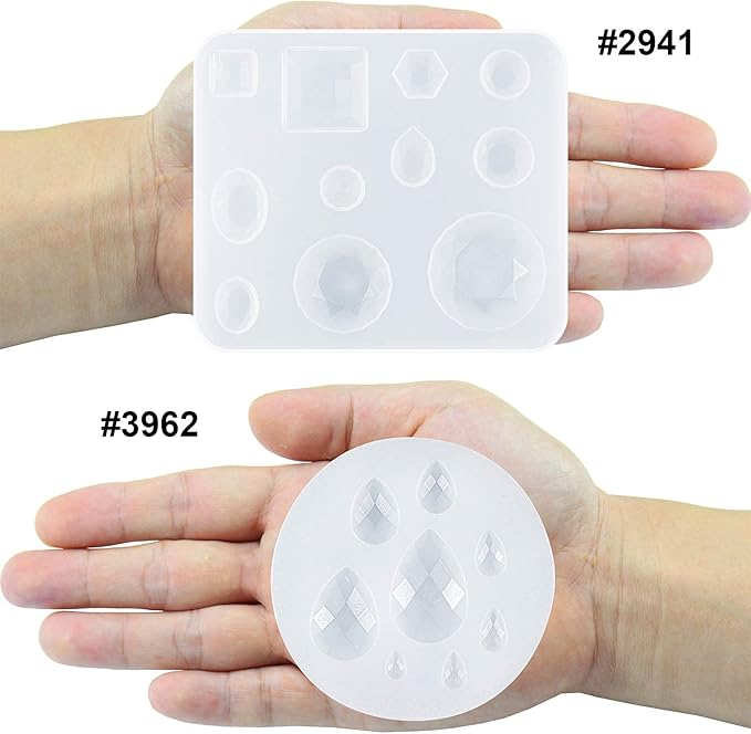 FUNSHOWCASE Cabochon Gemstone Silicone Mold for Resin Epoxy Jewelry Making, Cake Decoration, Cupcake Topper, Polymer Clay Craft