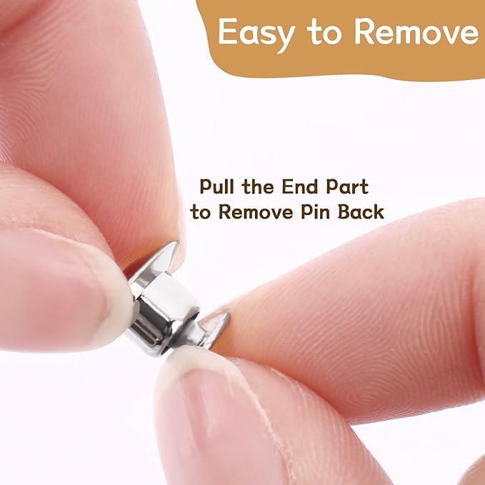 DECYOOL 60PCS Metal Locking Pin Backs, Pin Keepers Clasp Pin Backs Locking Buckles for Brooch DIY Crafts Badges Enamel Lapel Needles Pin Lock