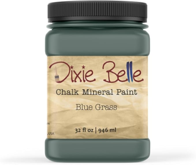 Dixie Belle Paint Company Chalk Finish Furniture Paint – Blue Grass (32oz) – Matte Chic Chalk Mineral DIY Furniture Paint
