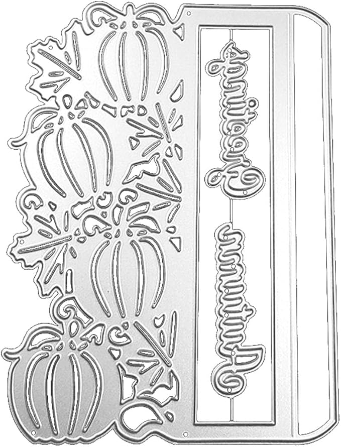 Mvchifay Cutting Dies for Card Making Metal Die-Cuts Scrapbooking Tool Hollow Frame DIY Craft Punch Template Embossing for Paper Album Decor (Pumpkin frame-14.5x11.1cm)
