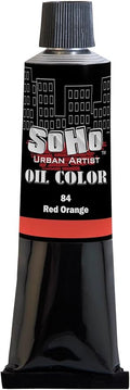 Soho Urban Artist Oil Paint - Red Orange, 170 ml Tube - Best Valued Oil Colors for Painting, Excellent Pigment Load