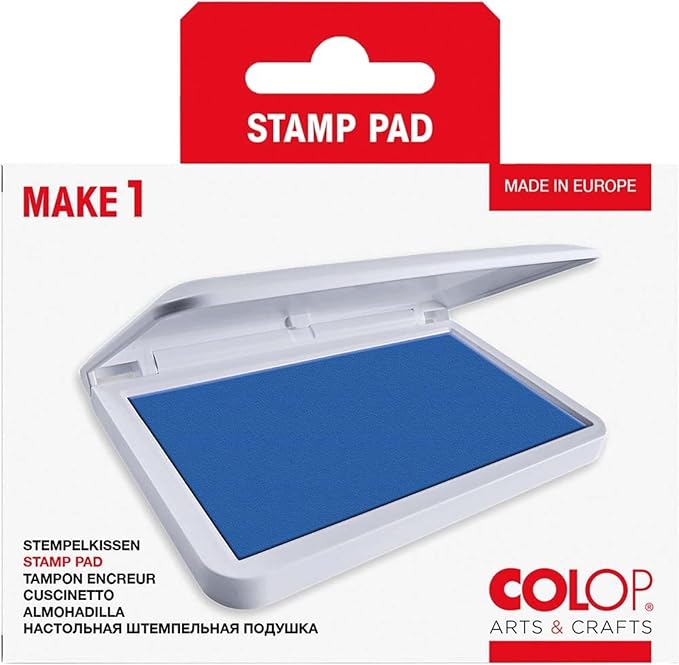 COLOP Make Series, Ink Stamp Pads, with Non-Toxic Premium Ink, Water-Based Acid-Free (Silent Sea, Make 1-1-15/16" x 3-1/2")
