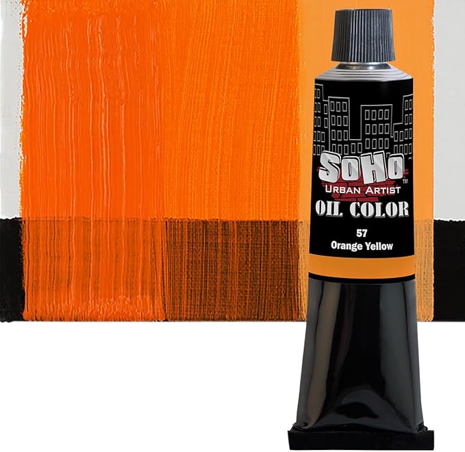 Soho Urban Artist Oil Paint - Orange Yellow, 170 ml Tube - Best Valued Oil Colors for Painting, Excellent Pigment Load