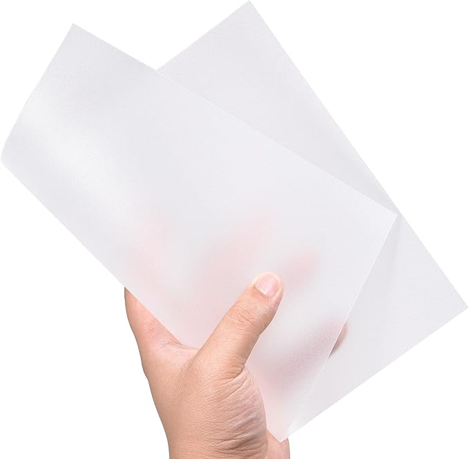 uxcell 4Pcs Gel Light Lighting Filter Overlay Transparent Correction Vinyl PVC Sheets Photography Television Matte Translucent,0.5mm