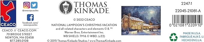 Ceaco - Thomas Kinkade - Holiday Movies - National Lampoons Xmas Vacation - 300 Piece Jigsaw Puzzle