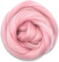 Revolution Fibers Dyed Corriedale Wool | 8.2 Ounces of Premium Combed Wool Top | 26 Micron, 100% Pure Corriedale Wool Roving, Ethically Sourced (Candy Floss Pink)