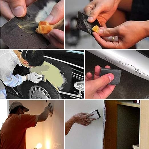 32 PCS Sandpaper 60/120/150/280/320/400/600/800 Grit Wet Dry Sandpaper Assortment 9x3.6 Inch Hand Sanding Sheets for Automotive Sanding,Furniture Finishing,Wood Turing Finishing.