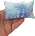 Emery Pincushion for Sewing - Filled with Abrasive Emery Sand - Rectangular Pastel Blue Abstract Pattern Fabric - Handmade in USA (2"x3", Watercolor)
