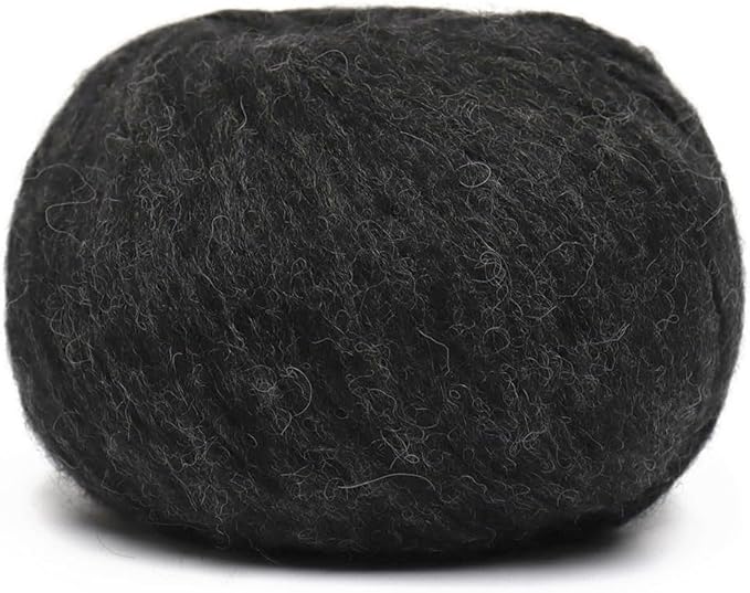 Pullu - Baby Alpaca Merino Wool Yarn Set of 3 Skeins (150 Grams) Worsted Weight - Sourced Directly from Peru - Heavenly Soft and Perfect for Knitting and Crocheting (Charcoal Gray)