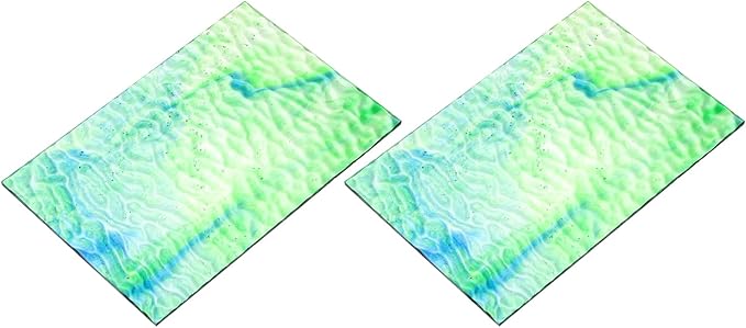 MECCANIXITY 2 Pcs Stained Glass Sheet Mosaic Tile 7.9 Inch x 5.9 Inch Bright Blue Stained Glass Sheets for Crafts DIY Art Project