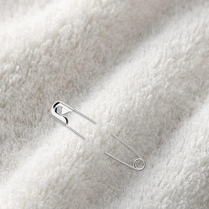 200 PCS 32mm / 1.3 Inch Heavy Duty Quilting Pins, Medium Safety Pins Bulk, Silver Metal Sewing Pins, Sharp Safety Pins for DIY Crafts Jewelry Making Baby Clothing (Nickel Plated)